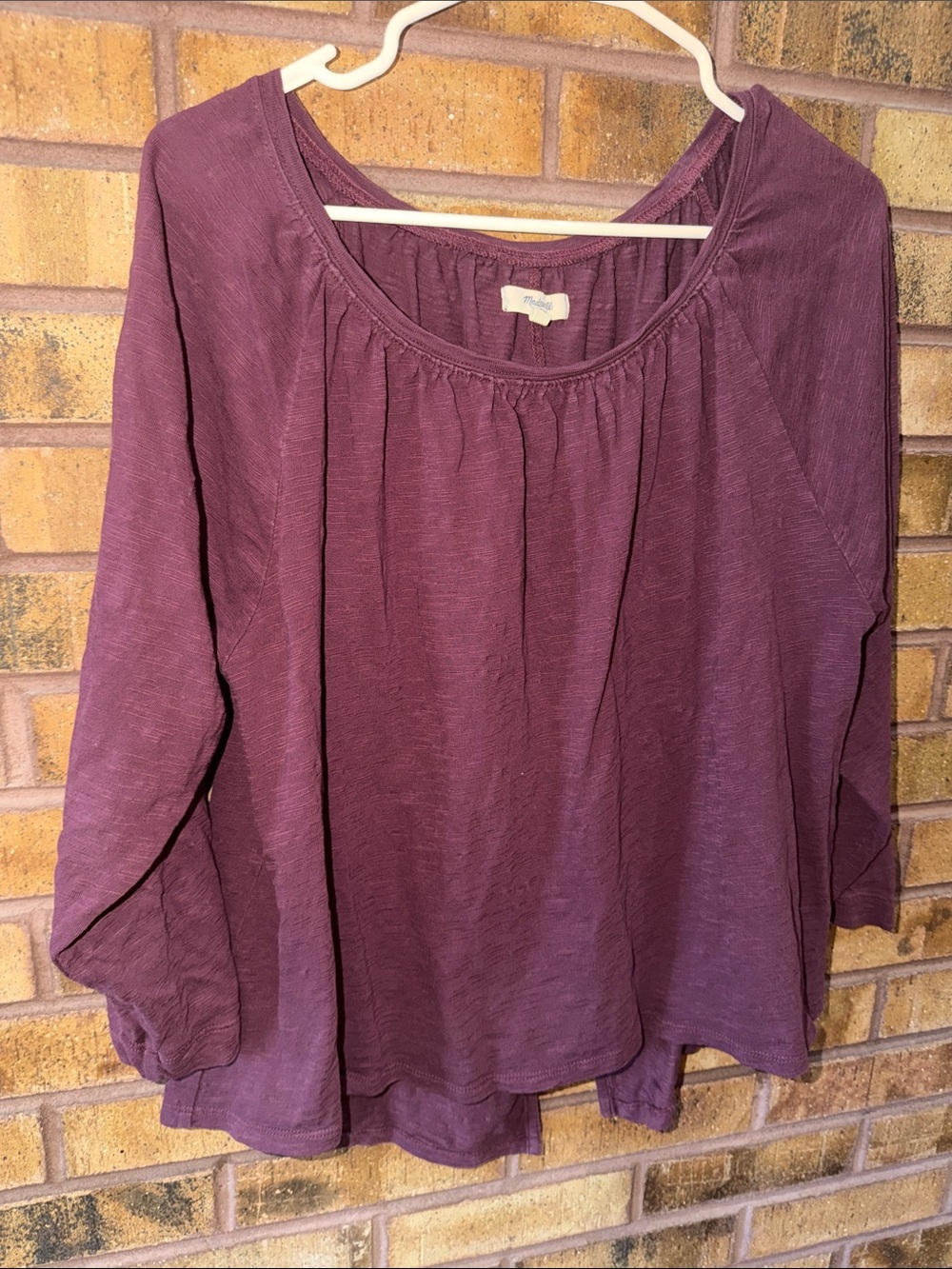 Madewell Plum Peasant Tunic Top
